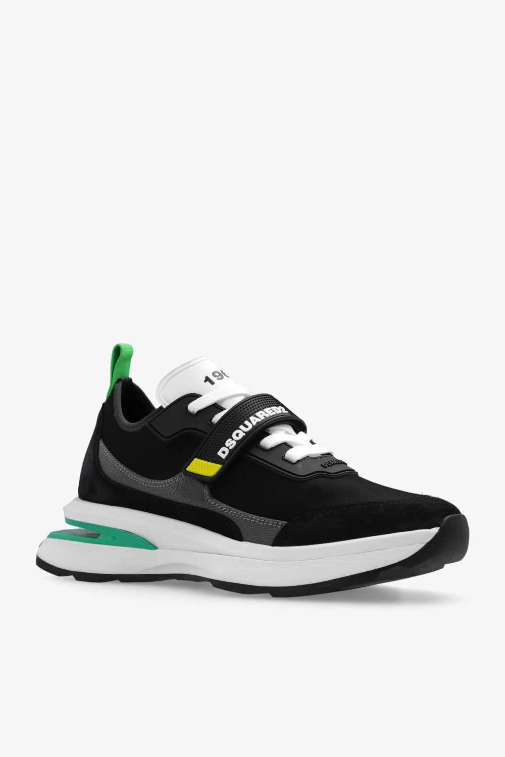 スニーカー DSQUARED2 Woman Sneakers Black SNW025401506948 M436 Dsquared2 Outlet: Bumper sneakers in leather - Black